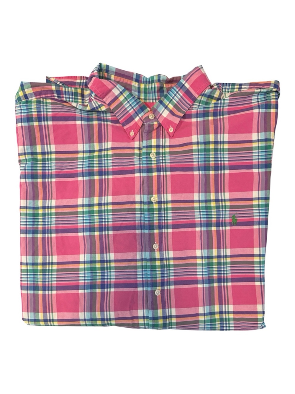 Polo Ralph Lauren Pink Plaid Button Down Shirt 4XLT Big Tall Preppy Old Money